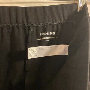 Eileen Fisher Women’s Black Stretch Trouser/Pants, Button and Zip Closure, Sz M